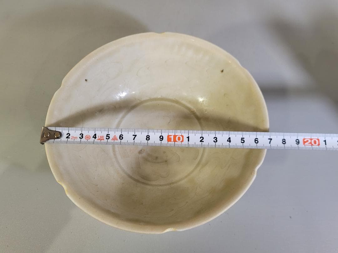 古美術 中国 白磁 碗 劃花 輪花 小鉢