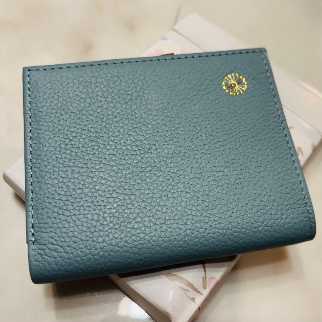 皇居 がま口財布 人気色 水色／ライトブルー 未使用（箱付き） 本日