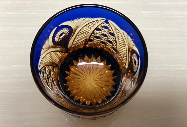 黒木国昭□綾切子□ショートロックグラス□新品