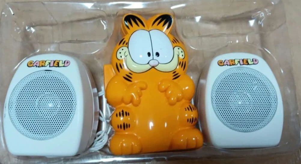カセットプレーヤー スピーカー付 ガーフィールド ジャンク品 USED