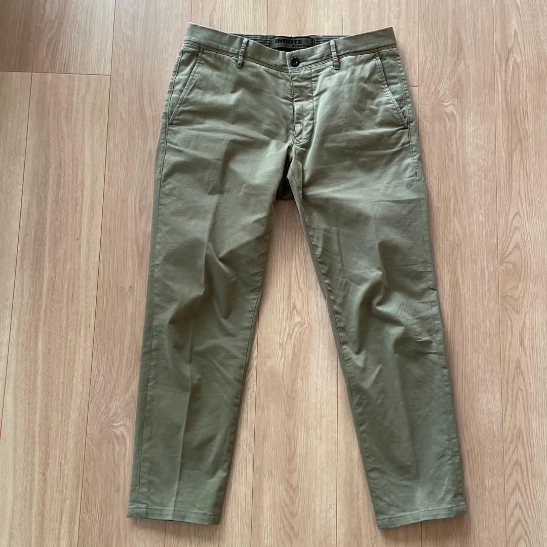 マ*ロ様 INCOTEX ガーメントダイ オリーブグリーン チノパン サイズ32