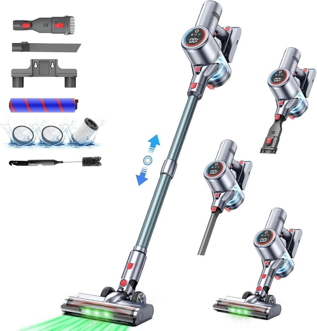 掃除機 コードレス【2025最新型!業界初 50000pa強力吸引 Bivark