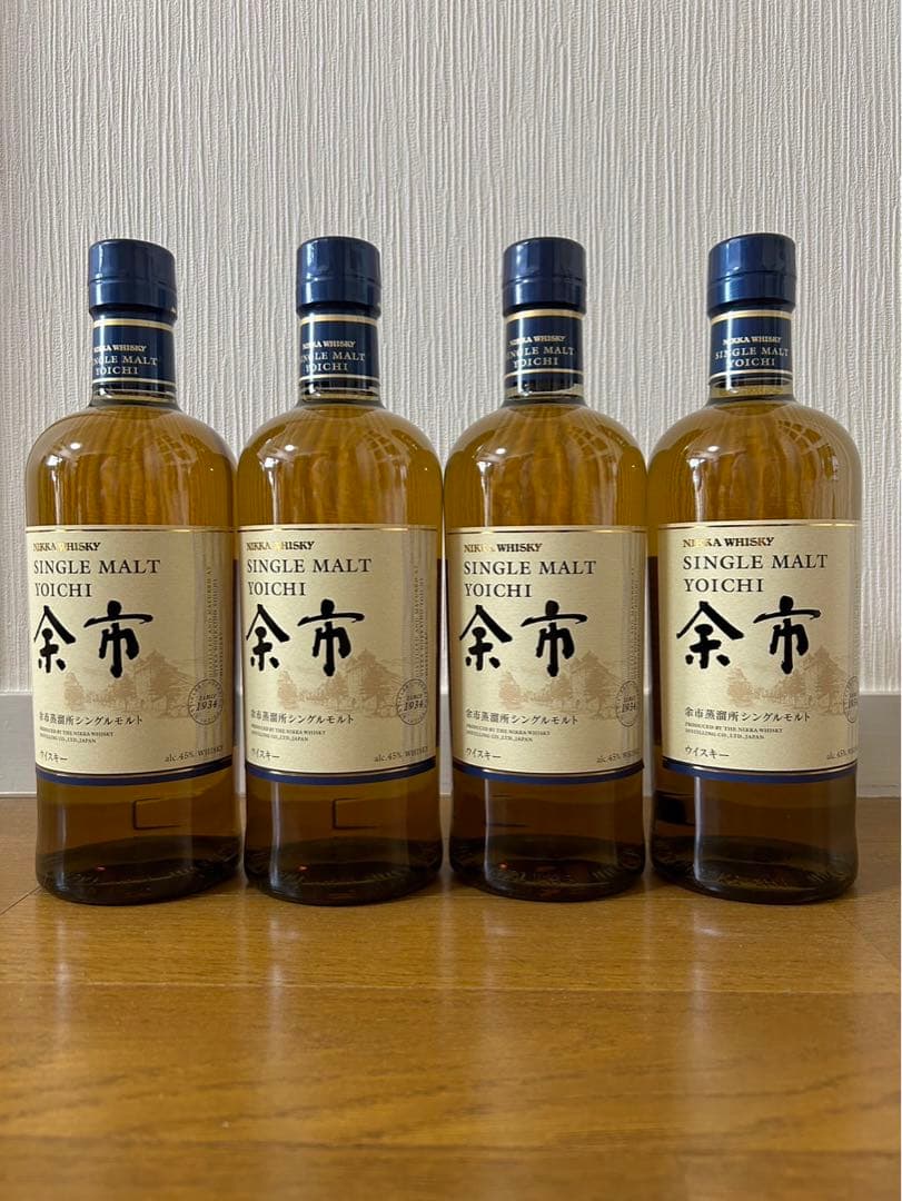 余市 シングルモルトウイスキー 700ml 4本セット