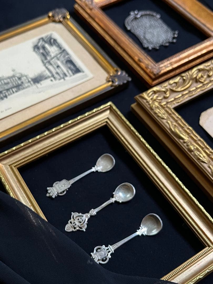 ◇フランスアンティーク｜写真立てフレームフォトスタンド木枠額縁額装