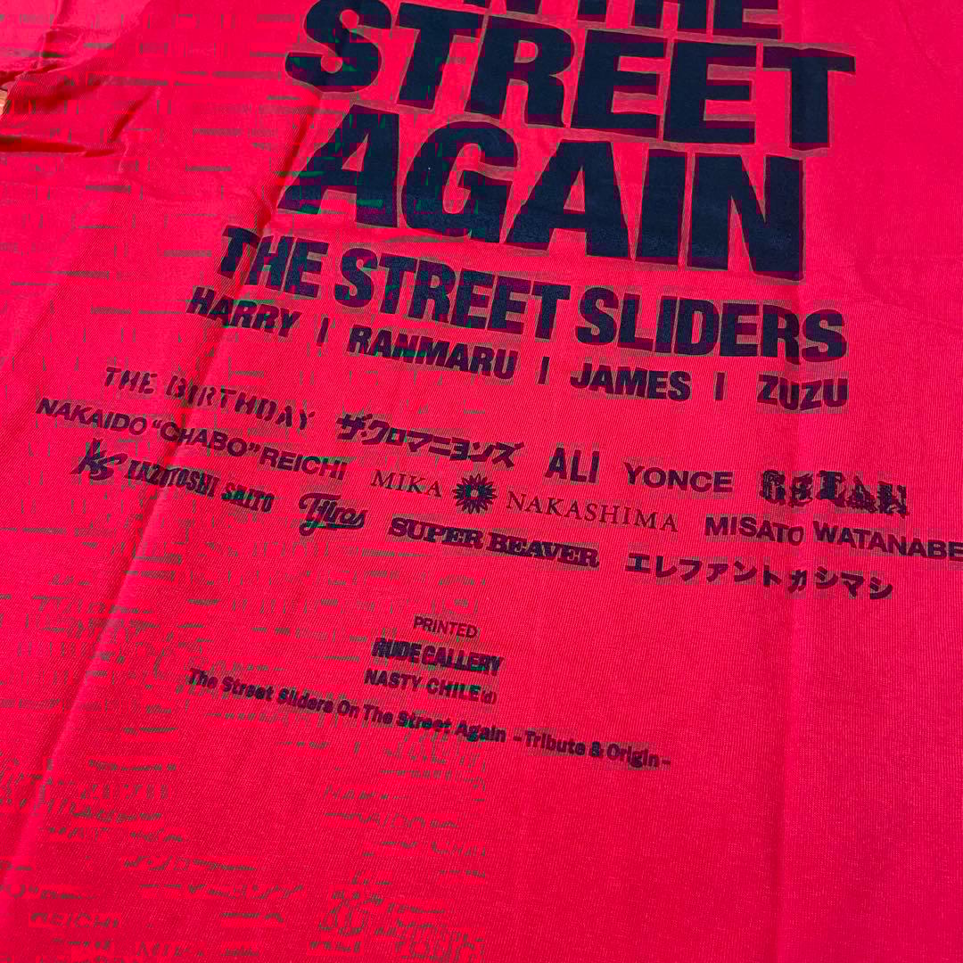 新品未着用】THE STREET SLIDERS 爆オン TEE 赤 Lサイズ - メルカリ