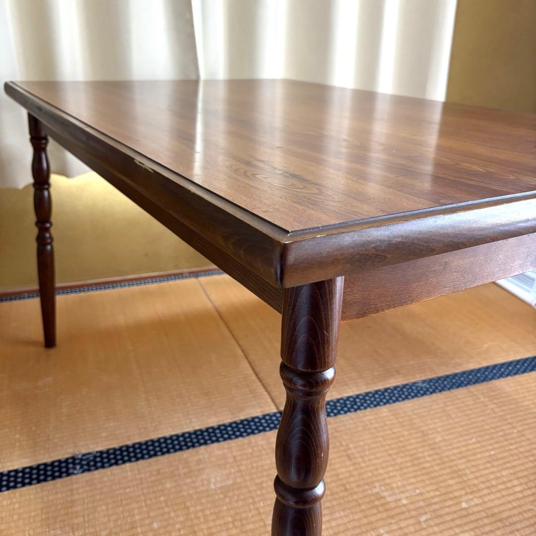 木製ダイニングテーブル アンティーク　昭和レトロ