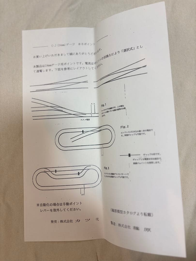 OJゲージ＃8ポイント　R/L