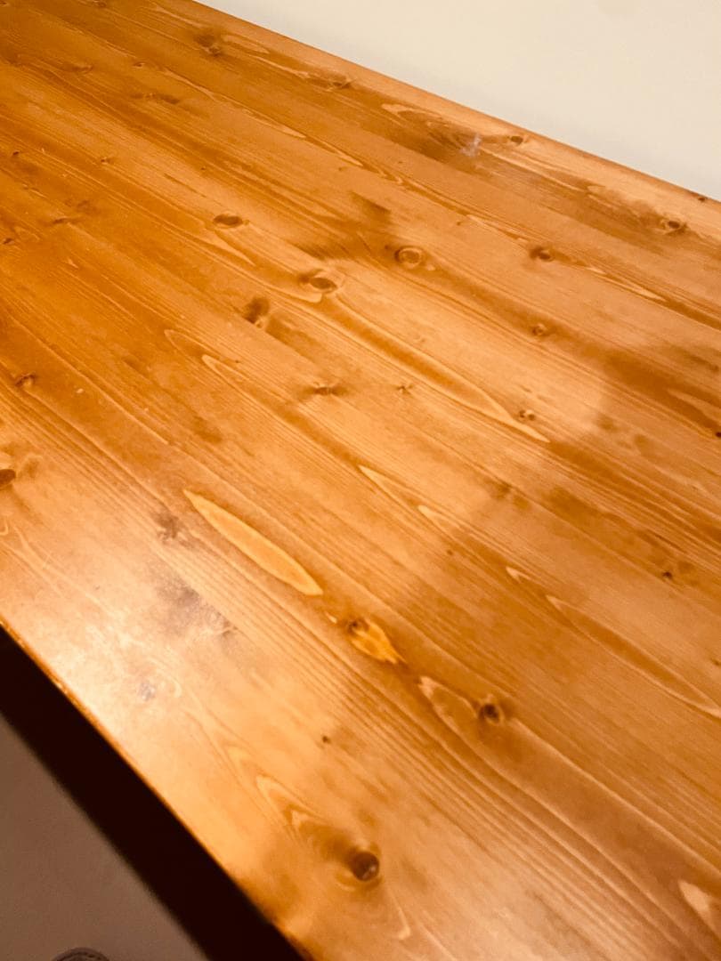 天然木ダイニングテーブル スチール脚