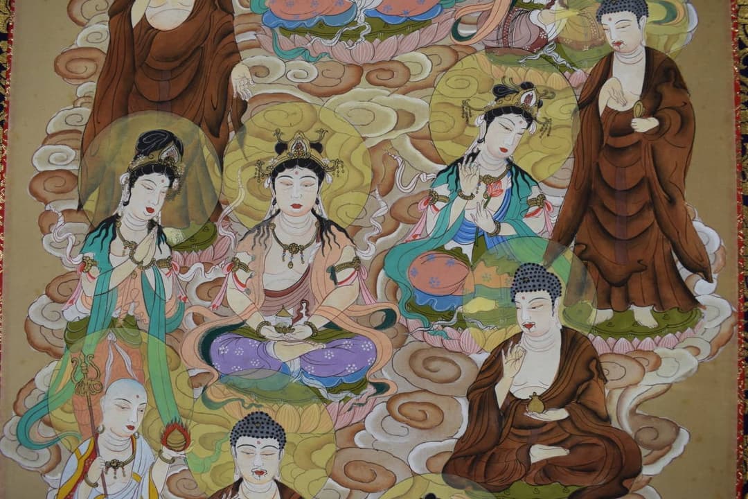 作者不詳/十三佛図/十三仏図/掛軸☆宝船☆Y-435