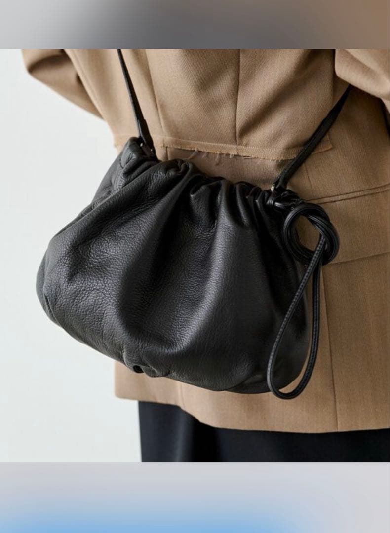 ラシット　レザー巾着4WAYショルダーバッグ