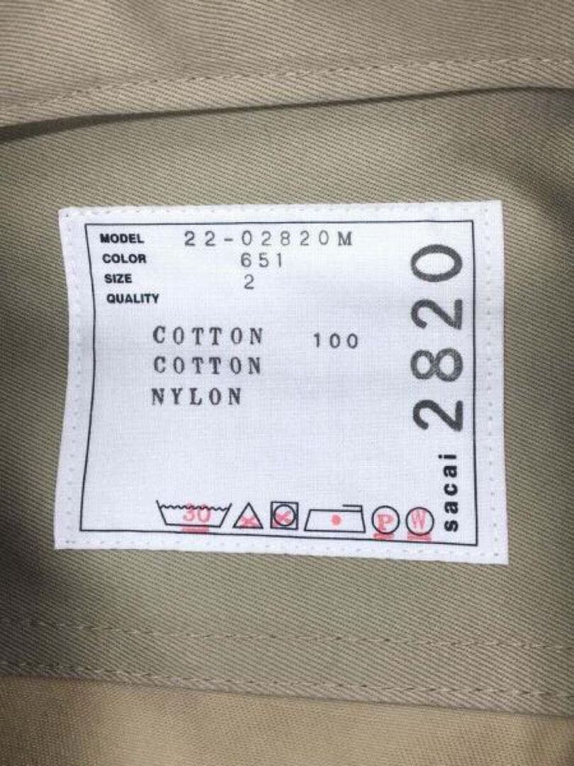 sakai サカイ　 シャツ　22-02820M chino shirt