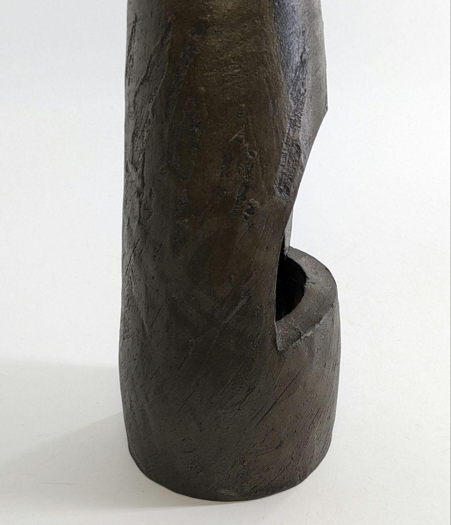 岡山県重要無形文化財 森陶岳 備前焼 花器 フラワーベース 花入 花瓶 華道具