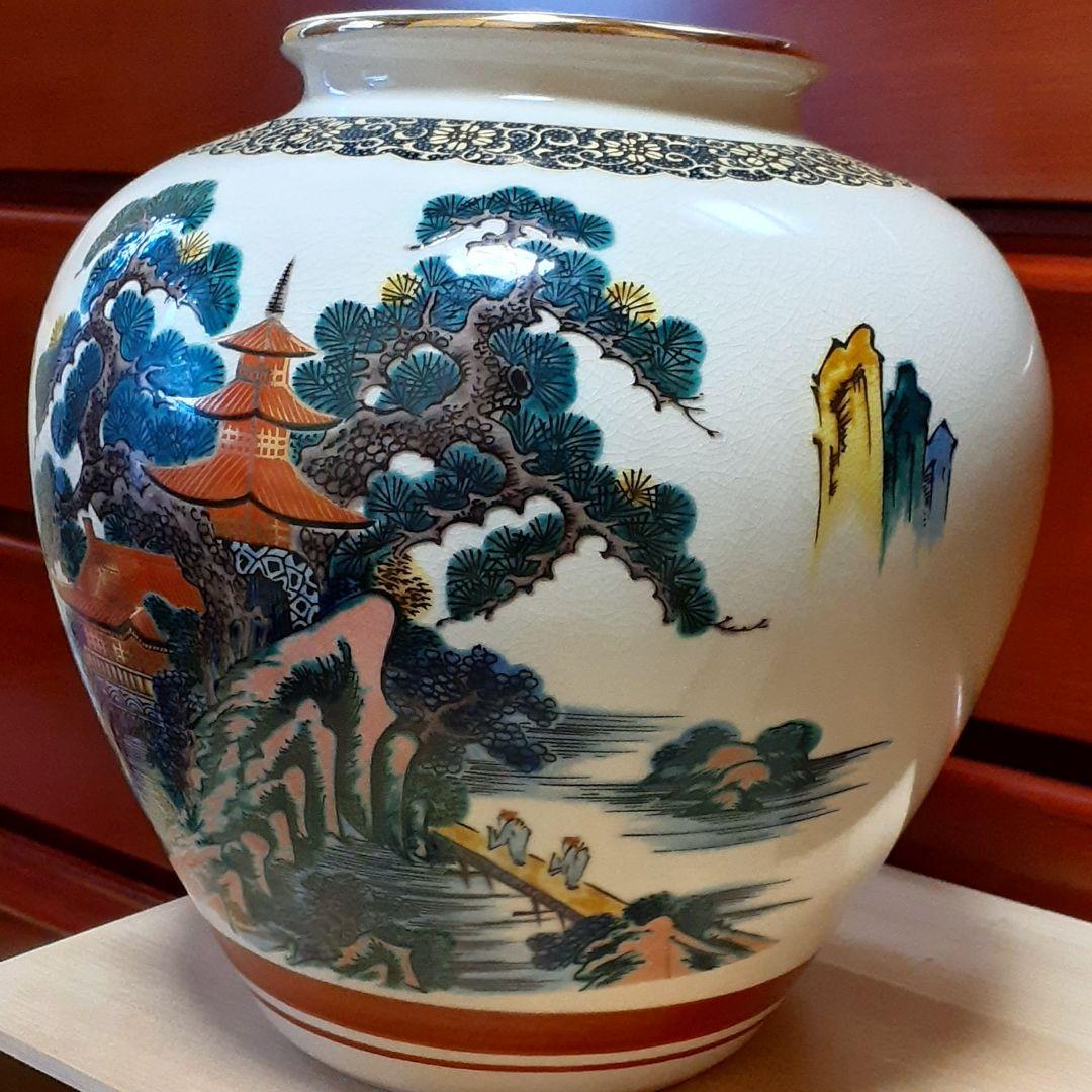 九谷焼8号赤山水