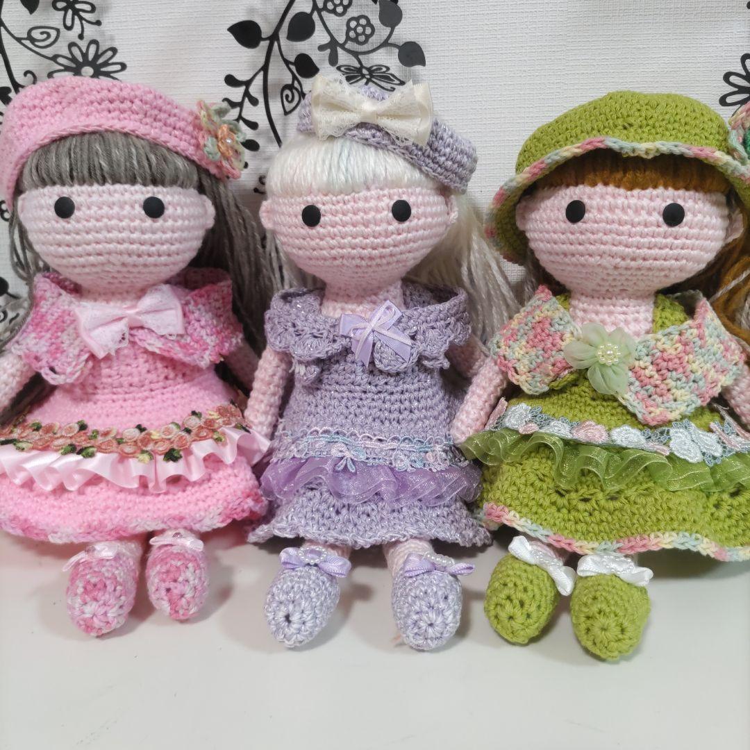 編みぐるみの女の子（熊耳、うさぎ耳、いちごの女の子）とお着替え服6