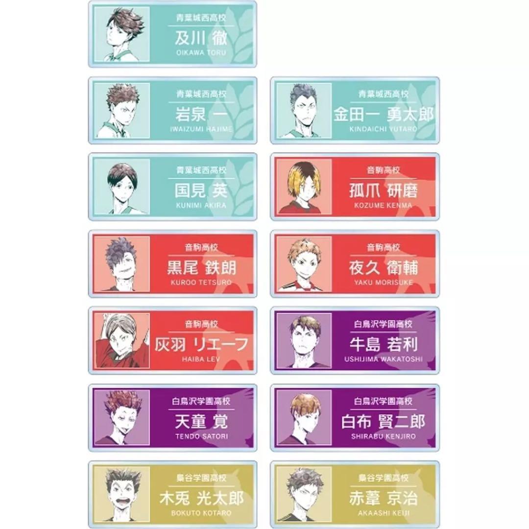 ハイキュー!!トレーディングAni-Art第1弾アクリルネームプレートver.B