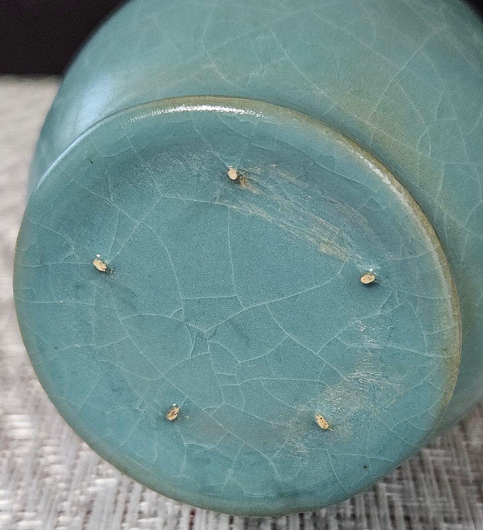 中国古美術 中国古陶磁器【倣 宋時代 民国期頃 汝窯 輪花