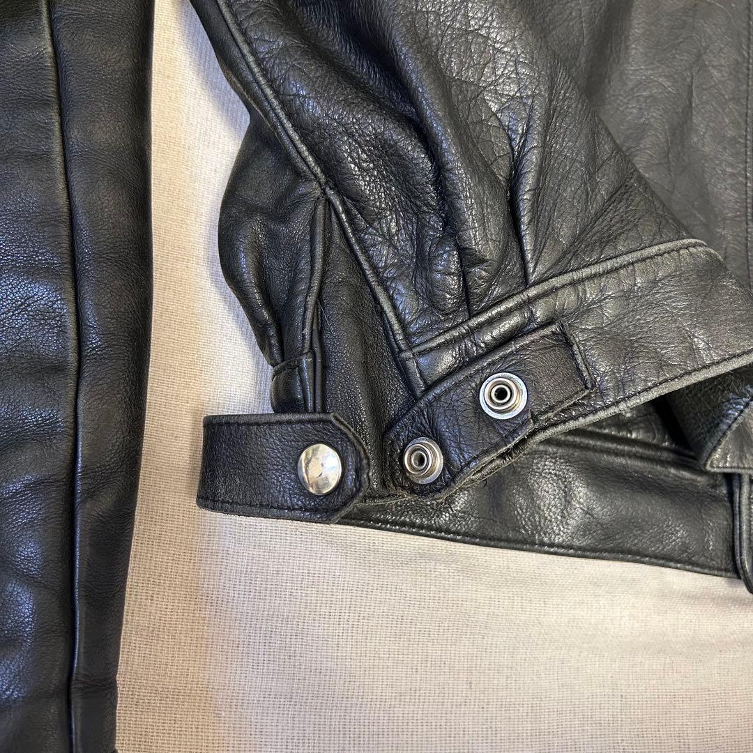 西ドイツ製 短丈 レザージャケット スウィングトップ フェードブラック