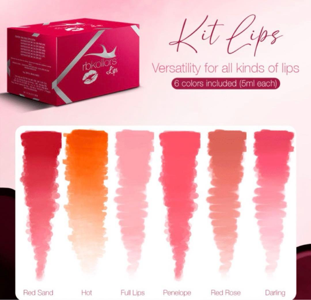 アートメイク リップ色素 RBKollors 6色セット 初心者セットリップ