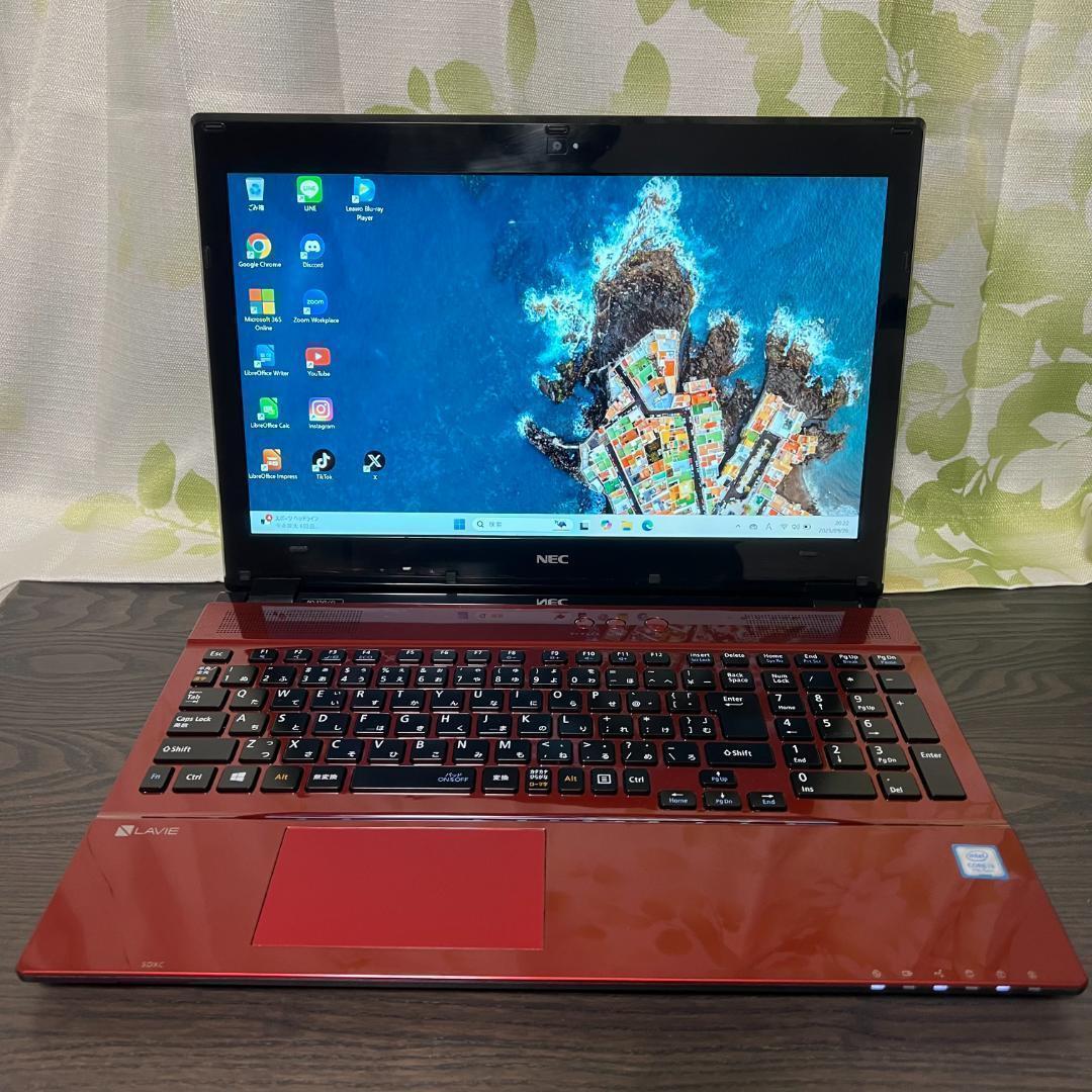 NEC LAVIE✨SSD256GB☆メモリ8GB☆Core i3☆レッド - メルカリ