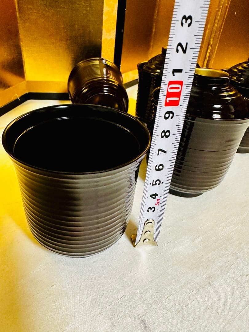 山中塗　お椀　吸物椀　本金　骨董　手描　時代蒔絵 ５脚　G58