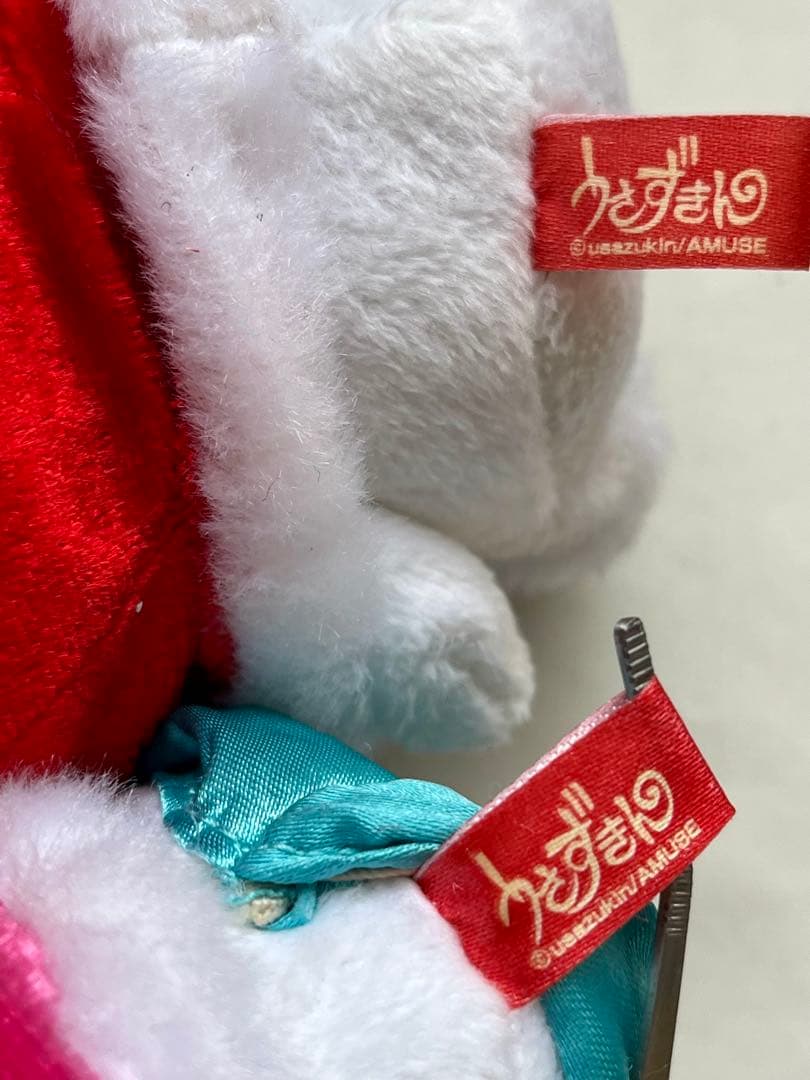 うさずきん ぬいぐるみマスコットキーホルダー 2点 水玉＆クリスマス