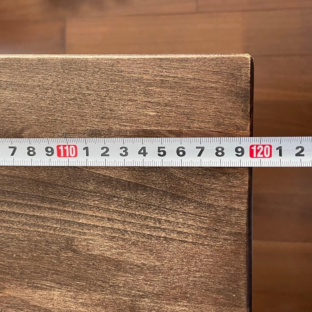 ダイニングテーブル　ウォールナット調　引き出し付き