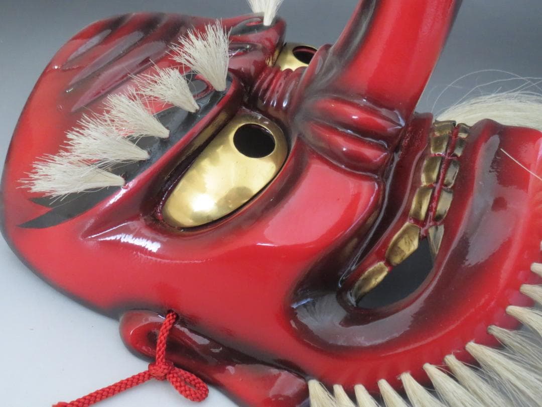 備中神楽面 光峰作 天狗面 お面 ☆神楽面・能面・能楽・日本