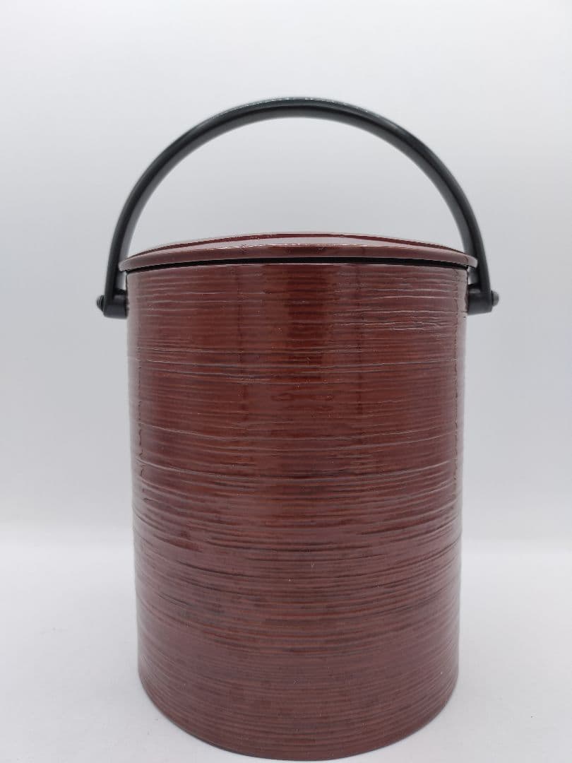 c564 手付曲水指 溜塗 芳桂堂 木箱 茶道具 古物