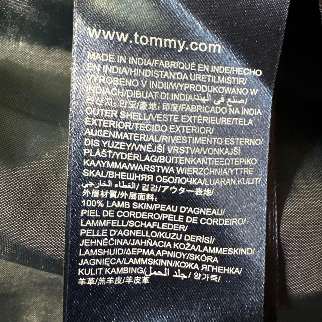 トミーフィルフィガー ラムレザージャケット ジップ トミーフィル