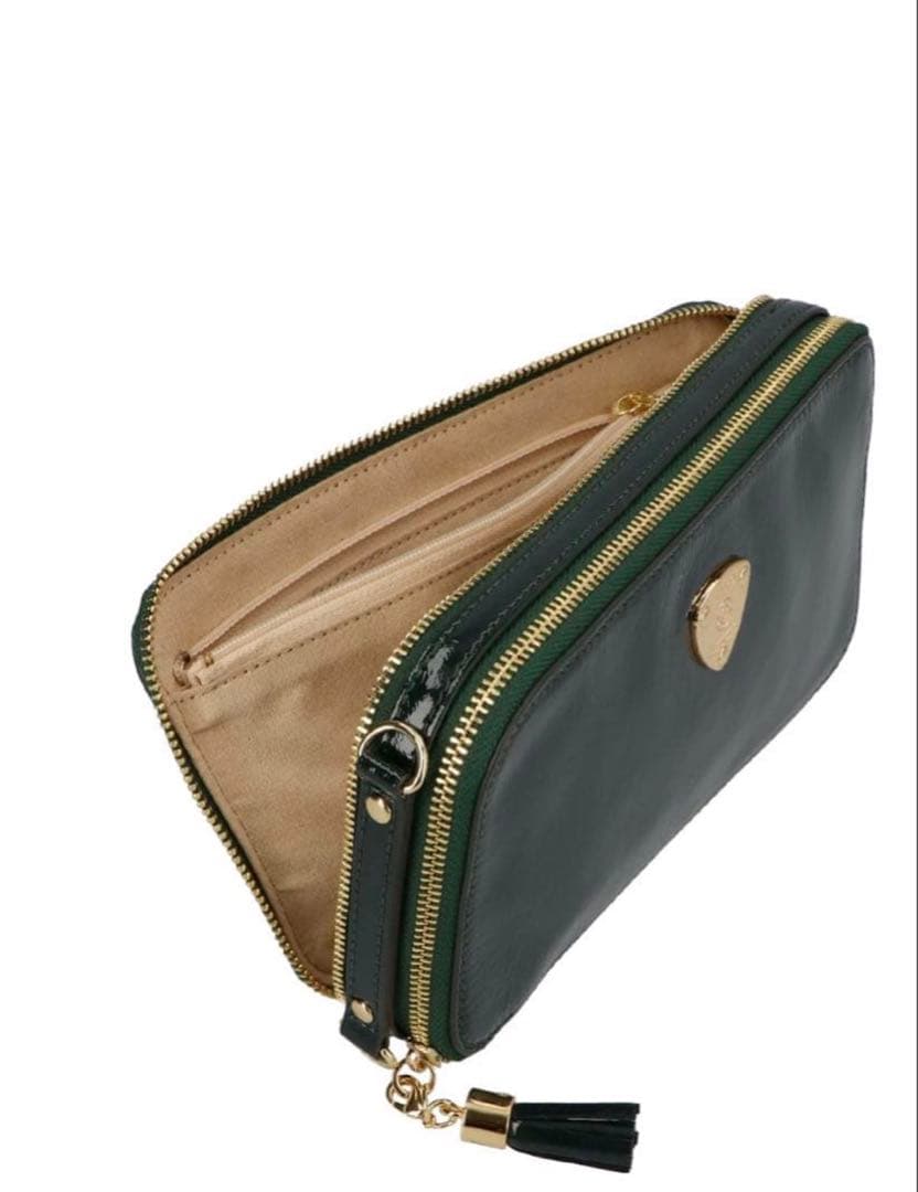 【早い者勝ち！】新品 アタオ アミュレット スマホショルダー エメラルドグリーン