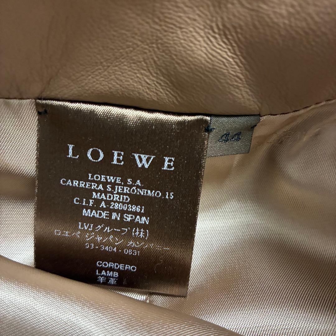 未使用✨LOEWE✨ロエベ ラムレザースカート 羊革 ベージュ　44