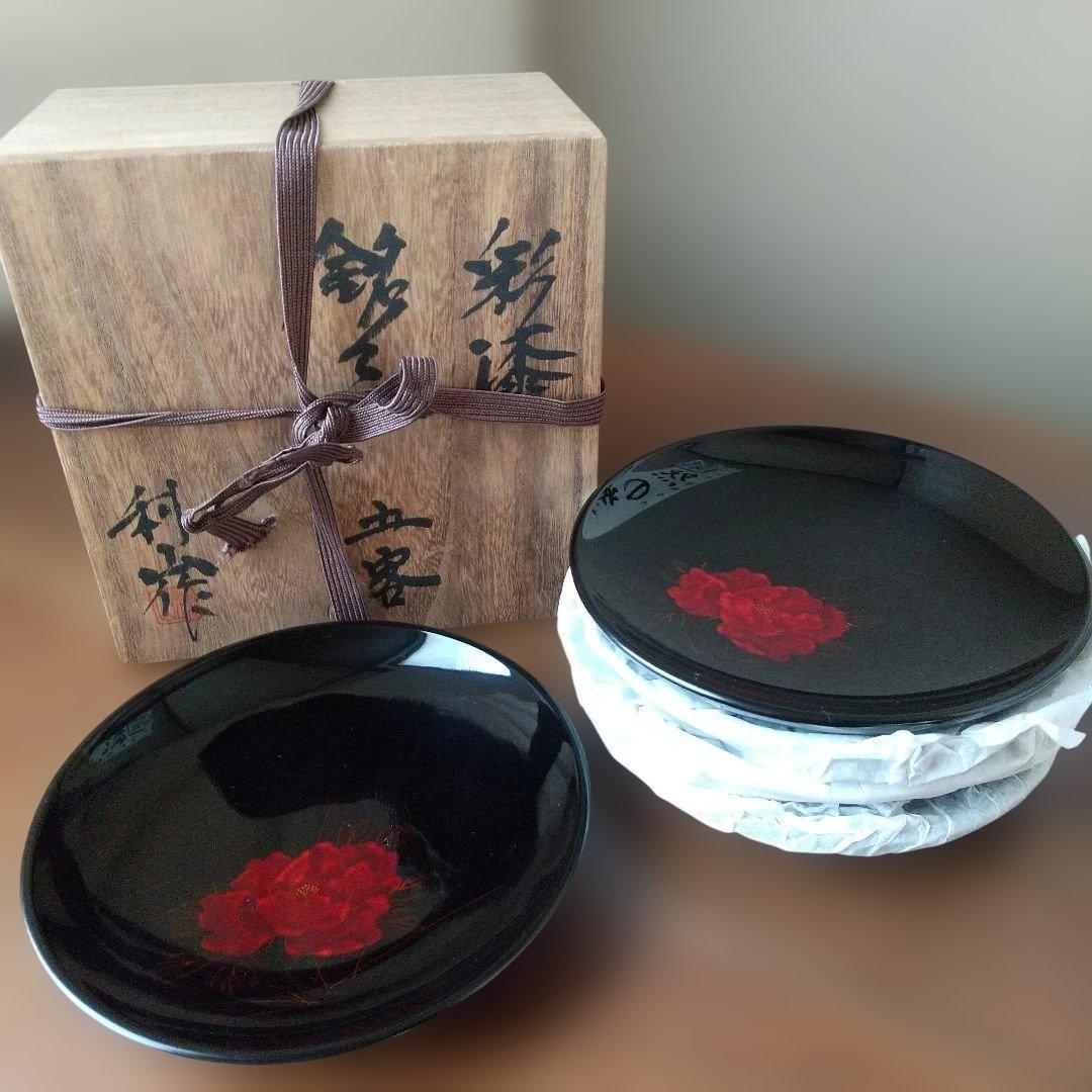 漆器 銘々皿 五客 桐箱入り - メルカリ
