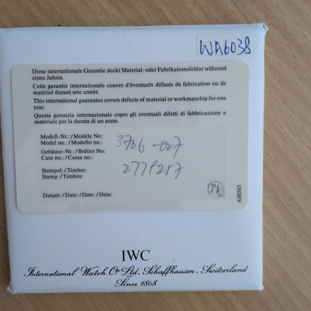 IWC 自動巻き クロノグラフ 腕時計