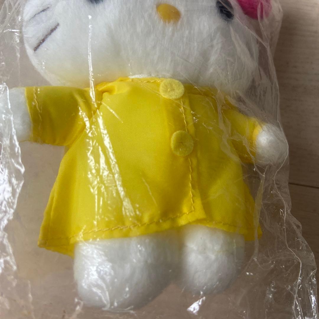 サンリオハローキティレインコートマスコットキーホルダーぬいぐるみ平成レトロレア