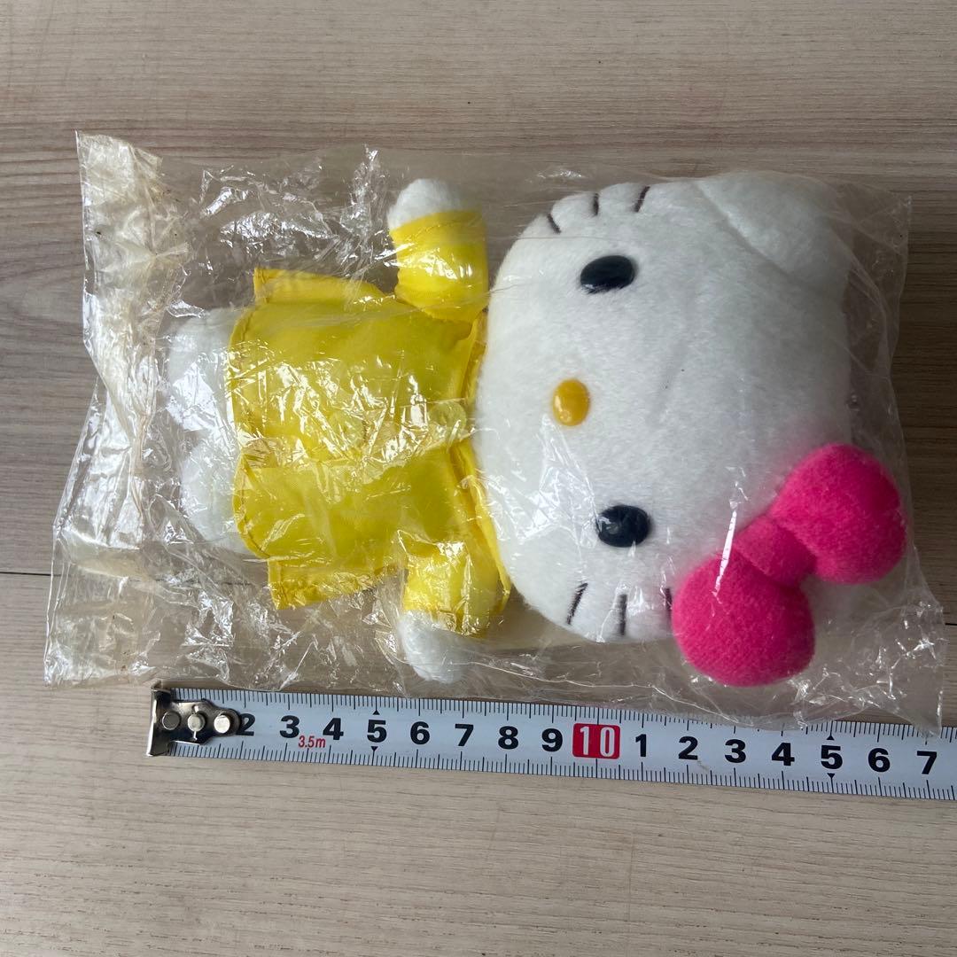 サンリオハローキティレインコートマスコットキーホルダーぬいぐるみ平成レトロレア