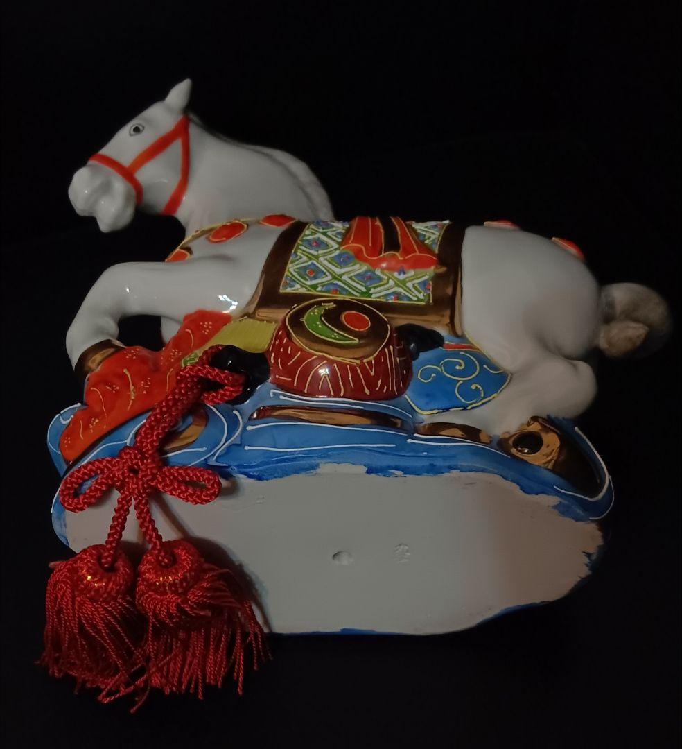 希少】九谷焼 干支 置物 午 21cm 縁起物 金彩 盛 2026年