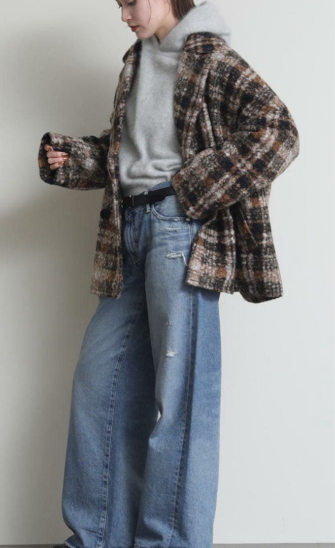 Gready Brilliant Re Fiina ブークレチェックコート - メルカリ