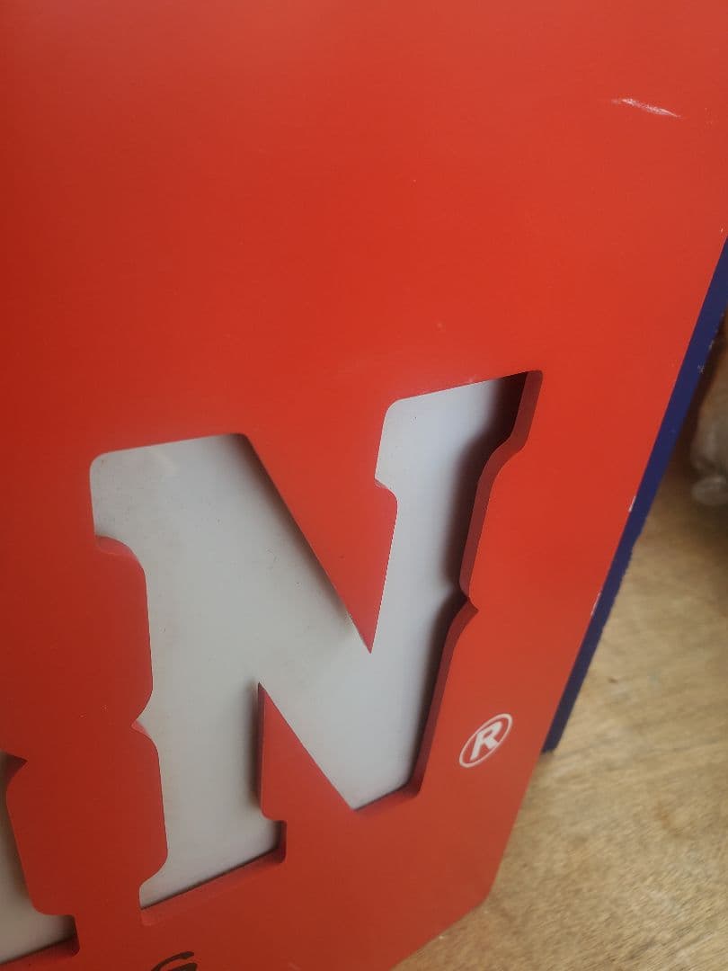 レトロ EDWINエドウィン 店頭木製電飾看板 ディスプレイ 現状で