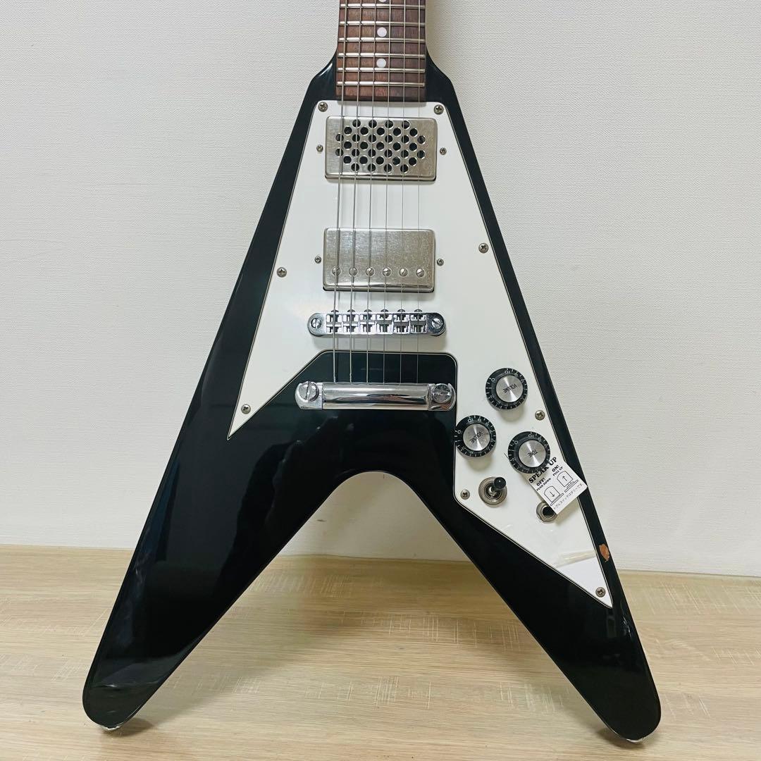 グラスルーツ GR-FV-32 スピーカー内蔵 エレキギターフライングV 希少