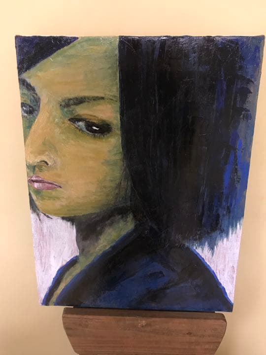 油彩画 「眼差し2」