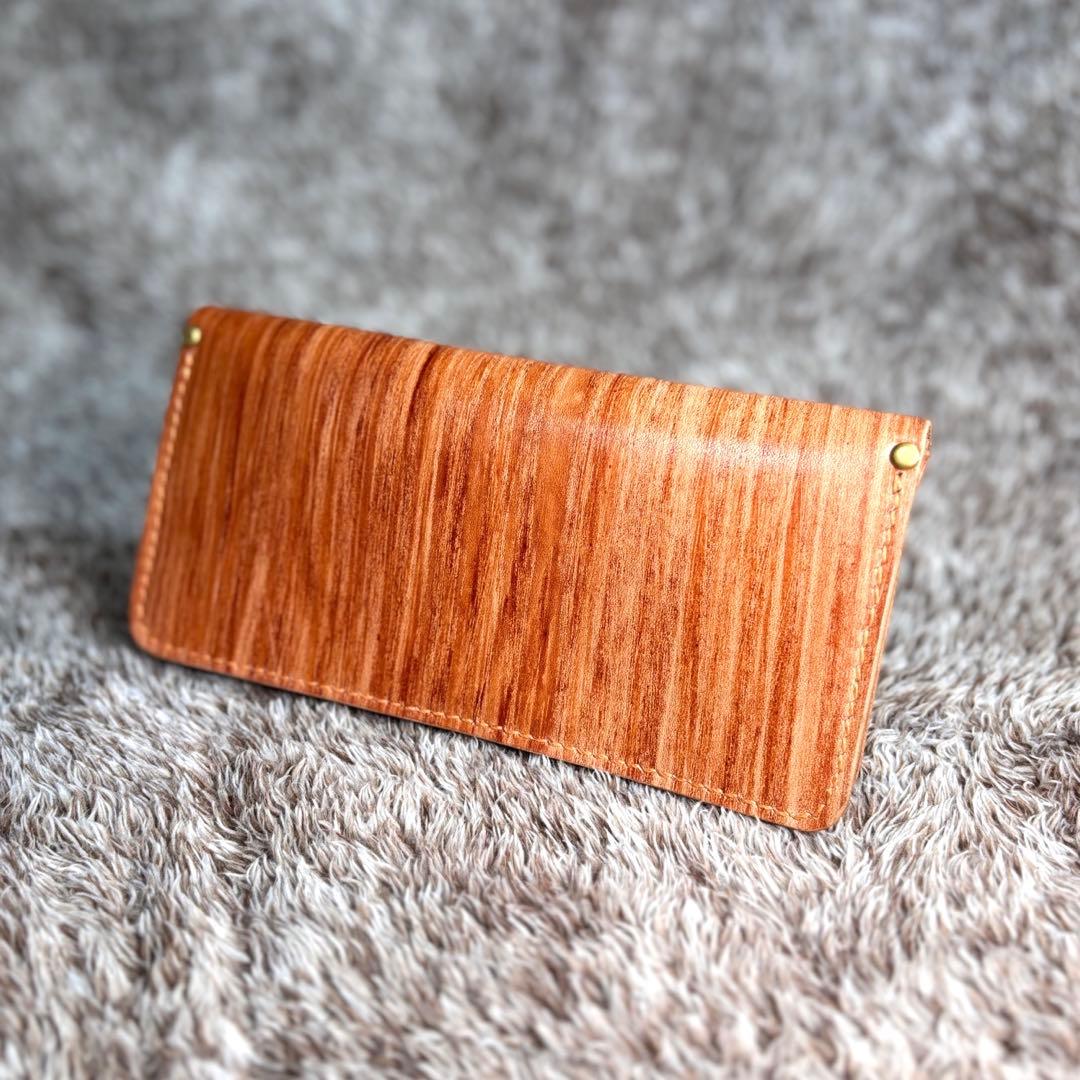 ◎個性重視.スナップロック.柿渋トラッカーウォレット.ロング2層◎