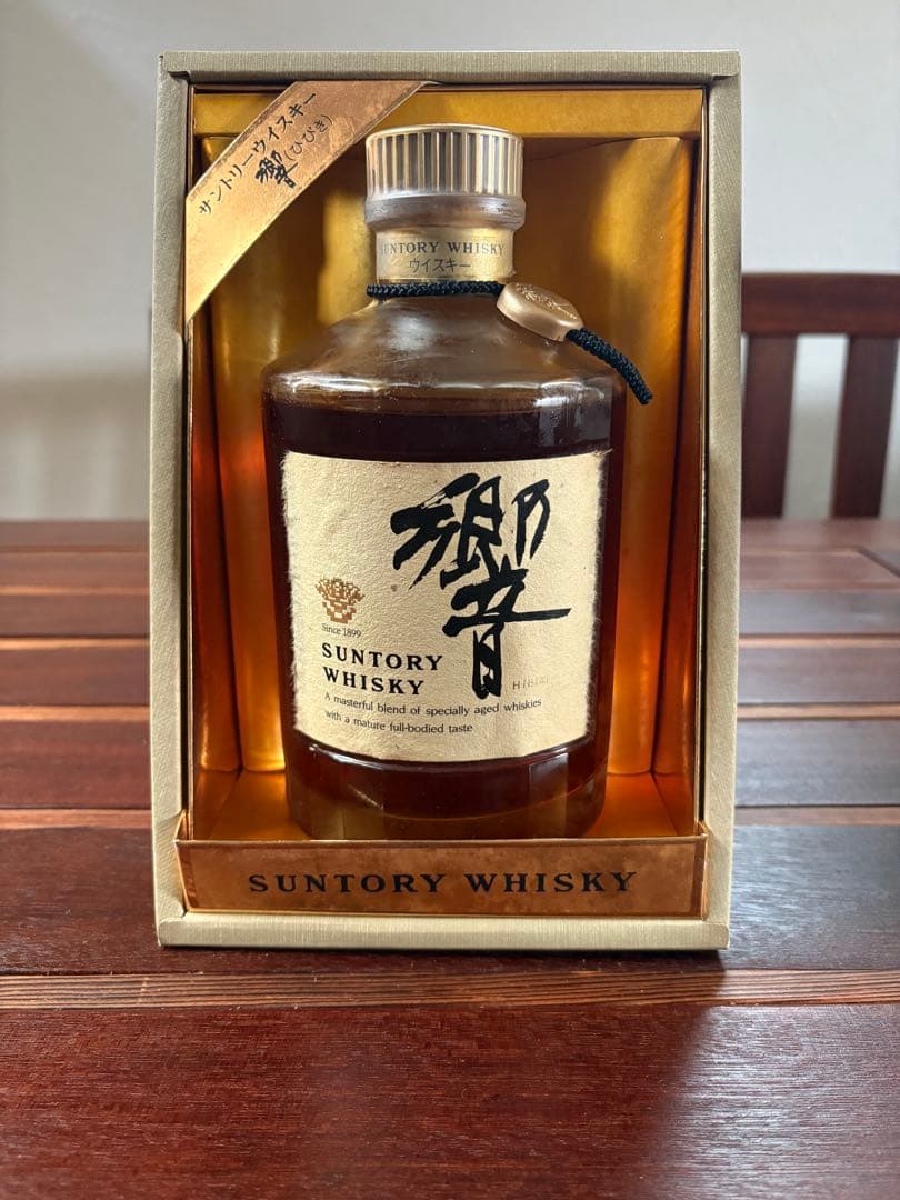 のもりつく　SUNTORY 響 旧ボトル　SH-01 ゴールドラベル サントリー ウイスキー 響 旧ラベル 裏ゴールド 金キャップ 金花 43