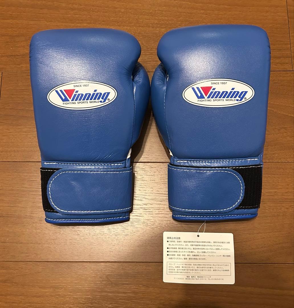 【新品未使用】winning　8oz　グローブ　ブルー　正規品　MS-200B Winning Boxing Gloves 8oz Blue MS-200B Magic Tape from Japan In