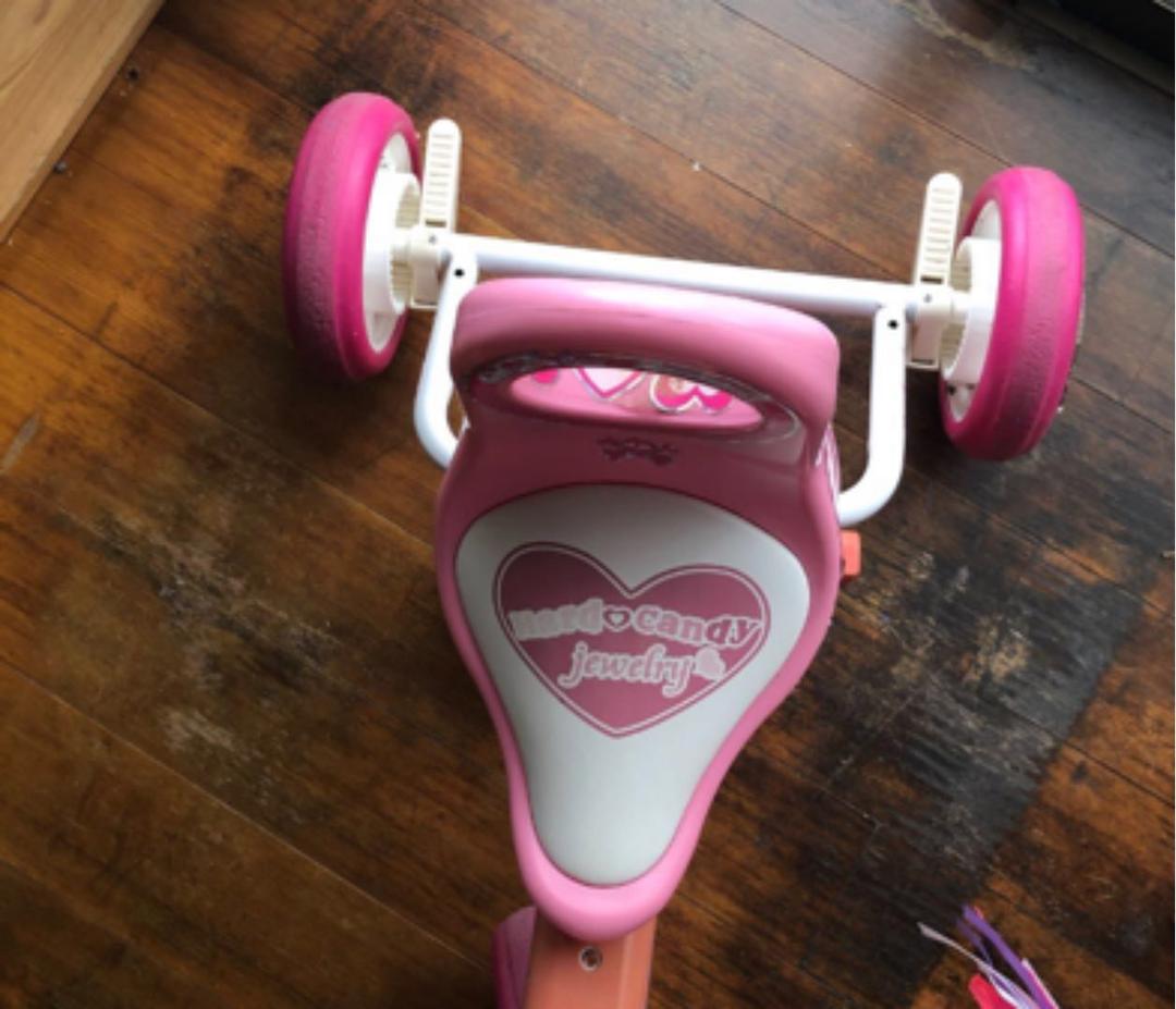 三輪車 女の子 箱 日傘 説明書 付属品あり 三輪車三輪車 キッズバイク