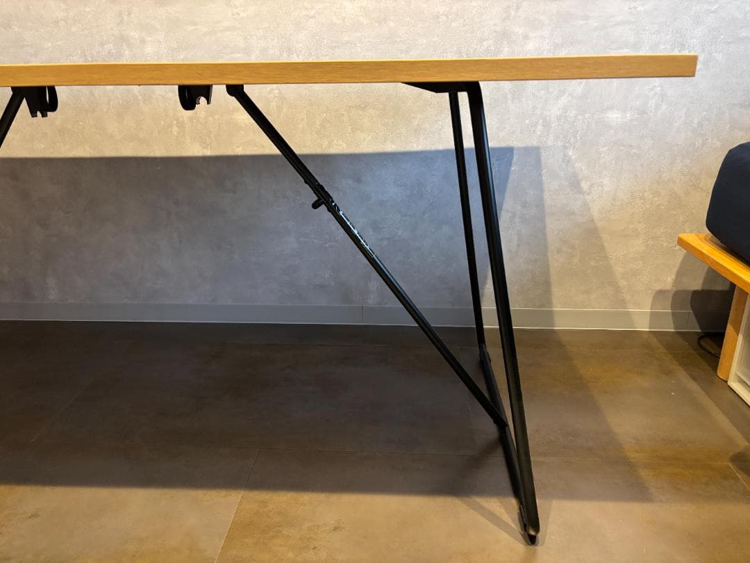 無印良品 木製折りたたみテーブル 幅160cm 奥行70 オーク材 美品