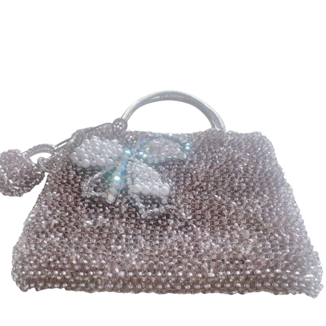 ［美品］ANTEPRIMA アンテプリマ　ワイヤーバッグ　ピンク　リボン