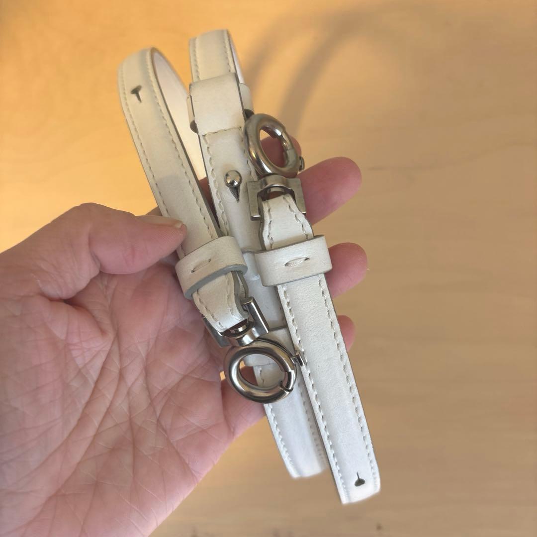 正規品 メゾンマルジェラ5AC ミニ26cm 白レザーショルダーバッグ