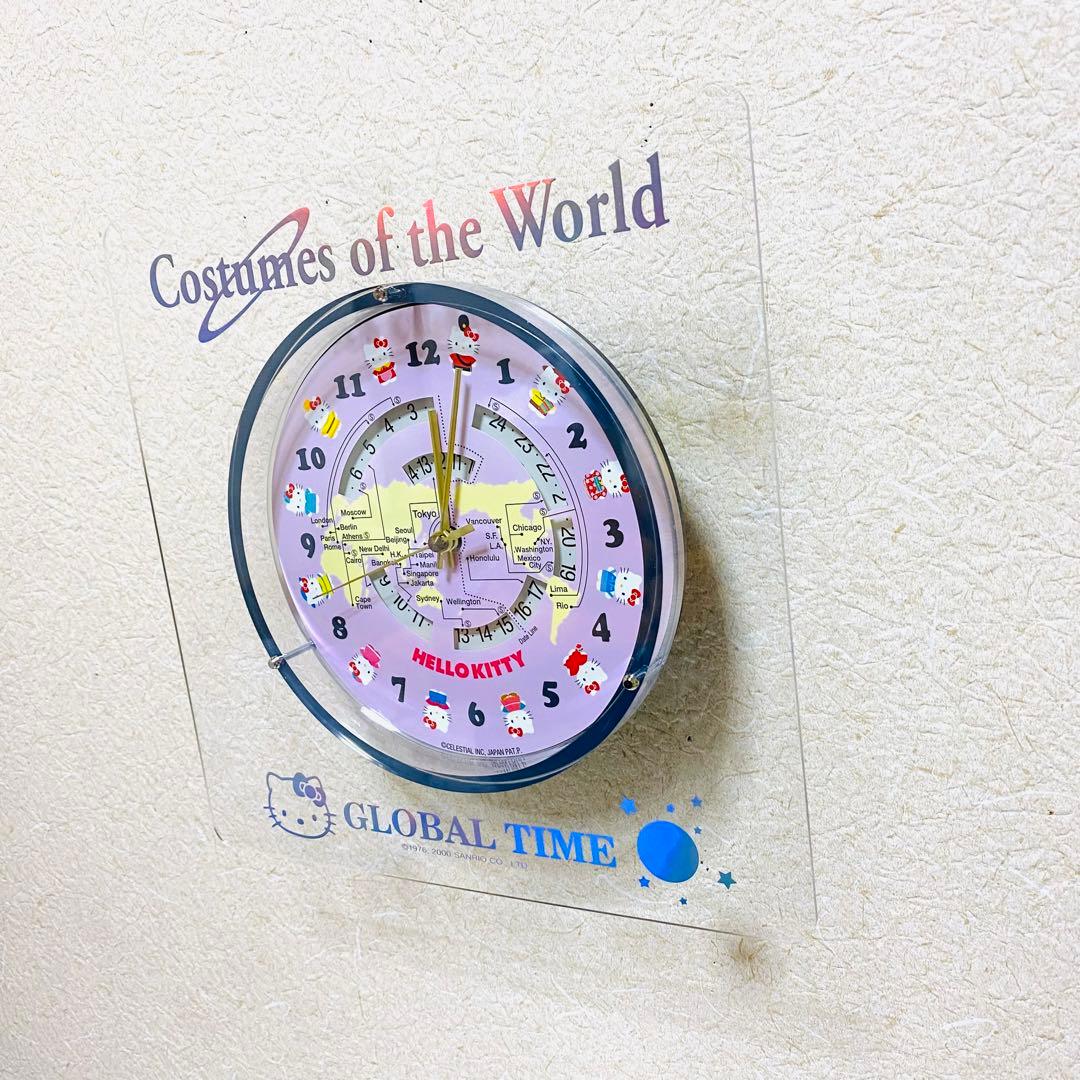 き*マ様 レア・美品 ハローキティ ワールドクロック 壁掛け時計