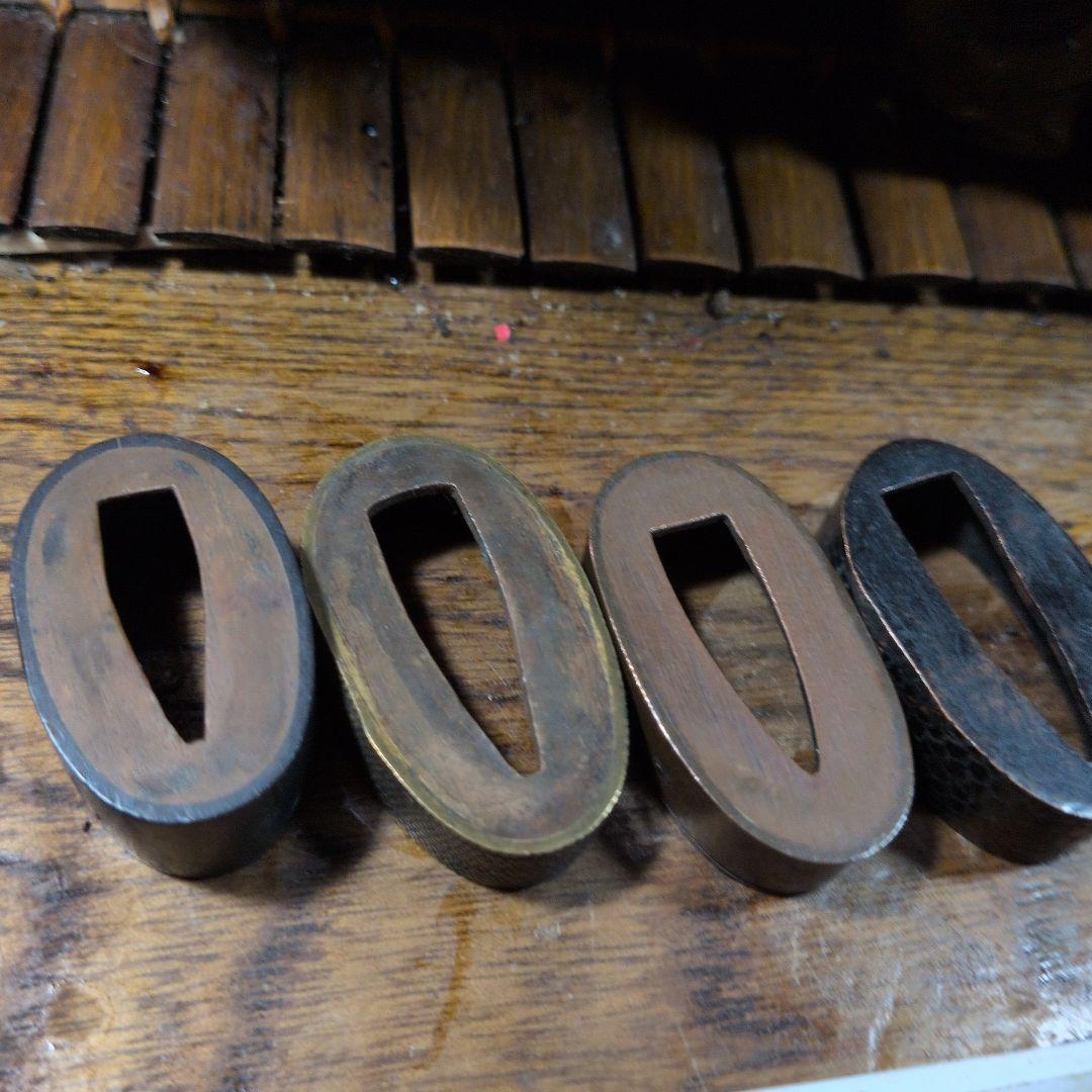 金属縁頭4点セット 武具用