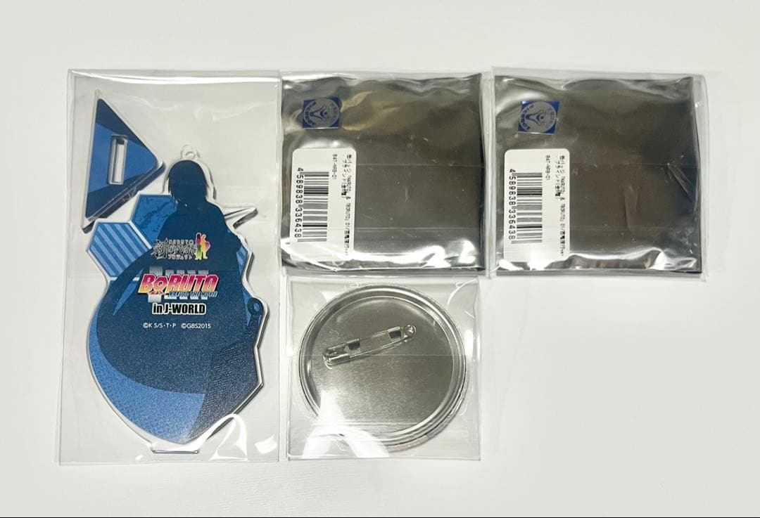 NARUTO J-World 百鬼夜行 缶バッジ アクスタ イタチ サスケ
